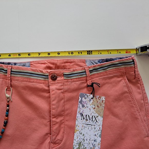 Men's MMX Germany Orange Shorts with Beads Size 34 / 32 - Picture 7 of 14